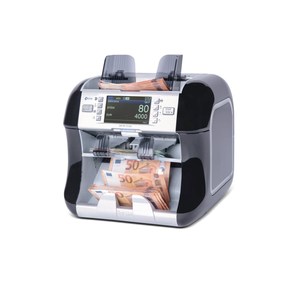 Banknotenzähler Newton A mit Geldscheinen